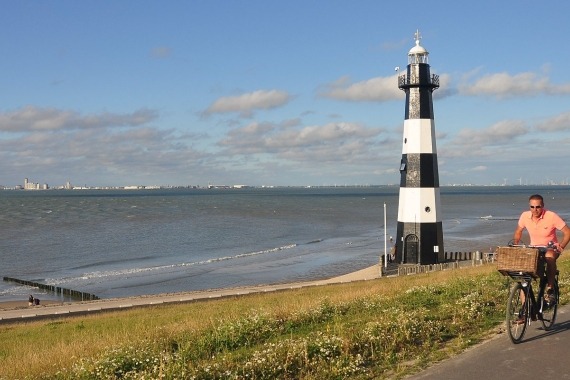 Fietsroute aan 2 zijden van het water
